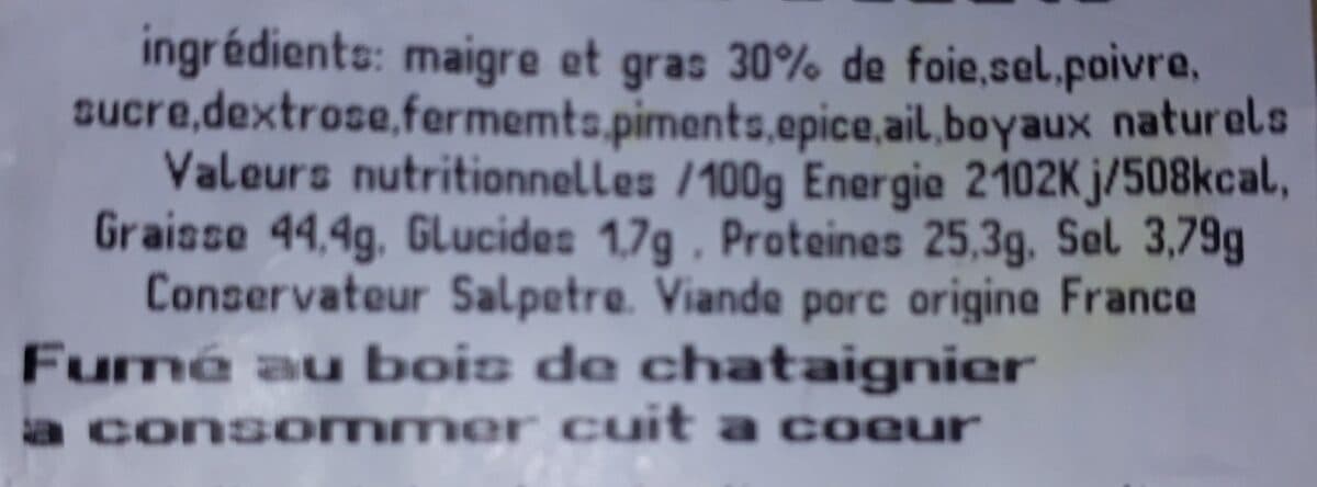 Open Food Facts Figatelli packshot