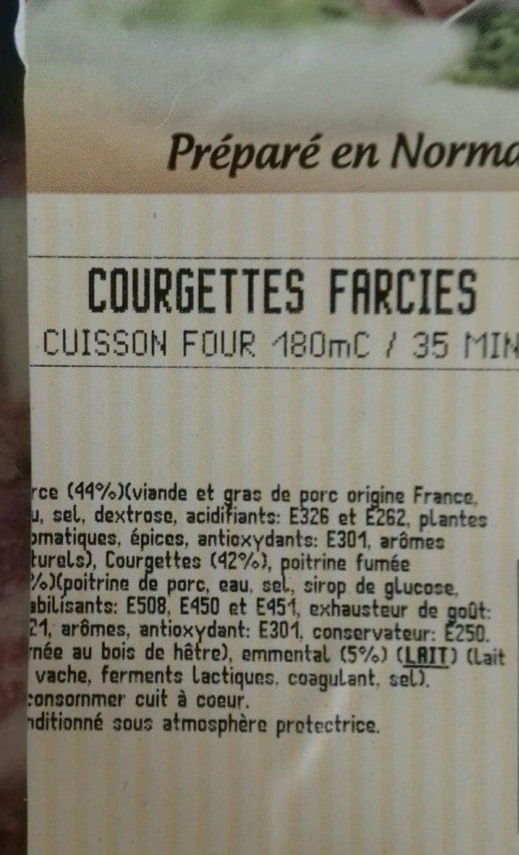 Open Food Facts Courgettes farcies packshot