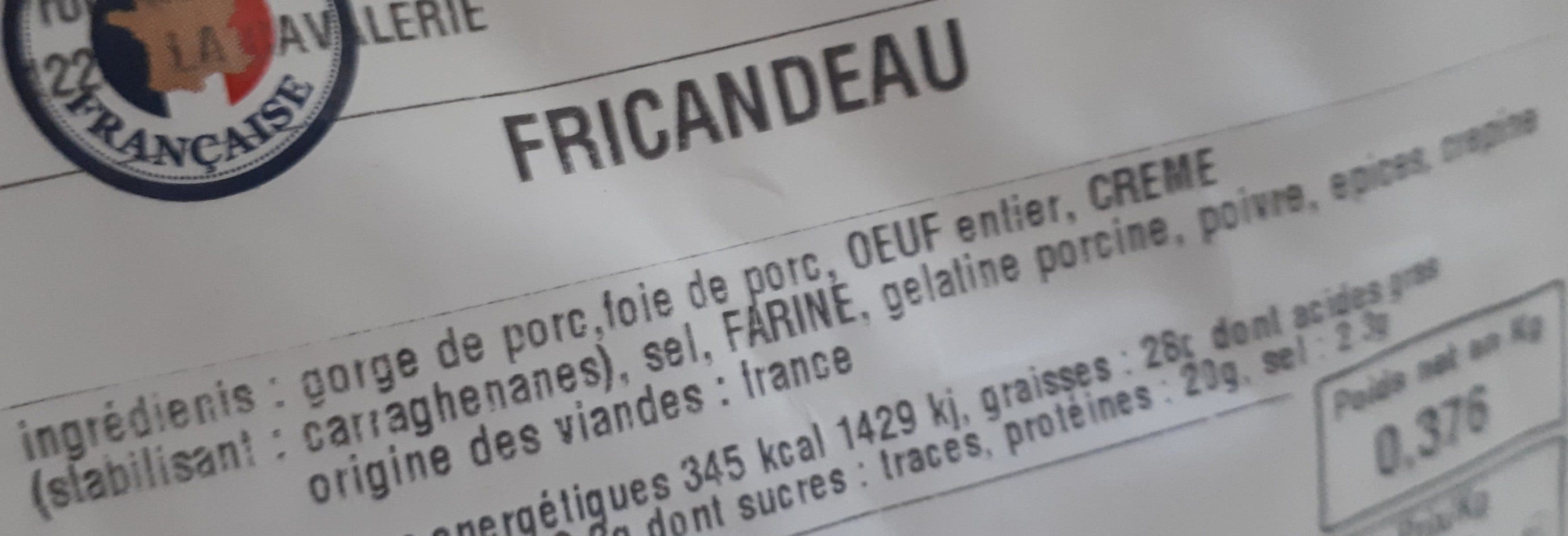 Open Food Facts Fricandeau packshot