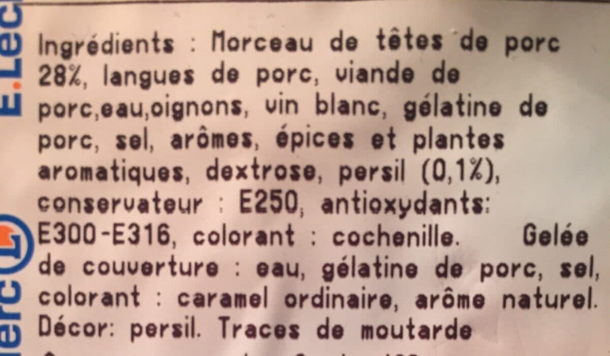 Open Food Facts Fromage de tête packshot
