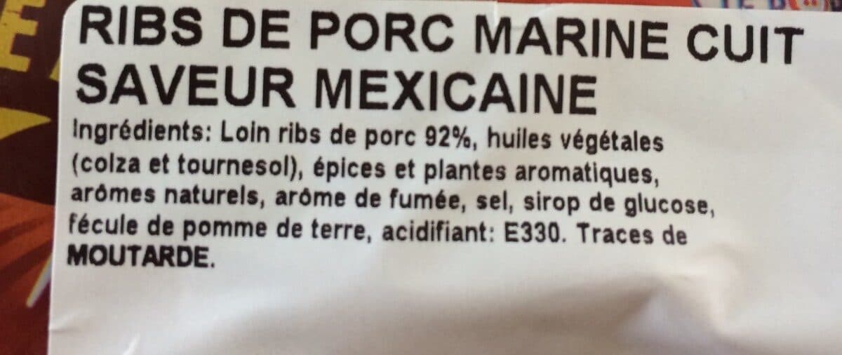 Open Food Facts Barbecue Ribbs à la mexicaine packshot