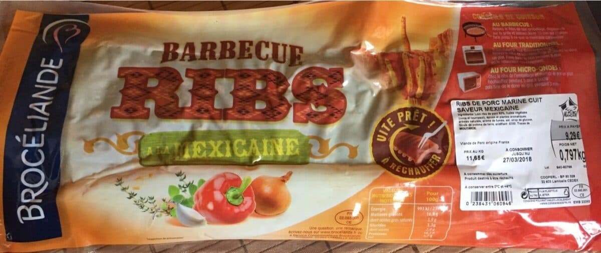 Open Food Facts Barbecue Ribs packshot