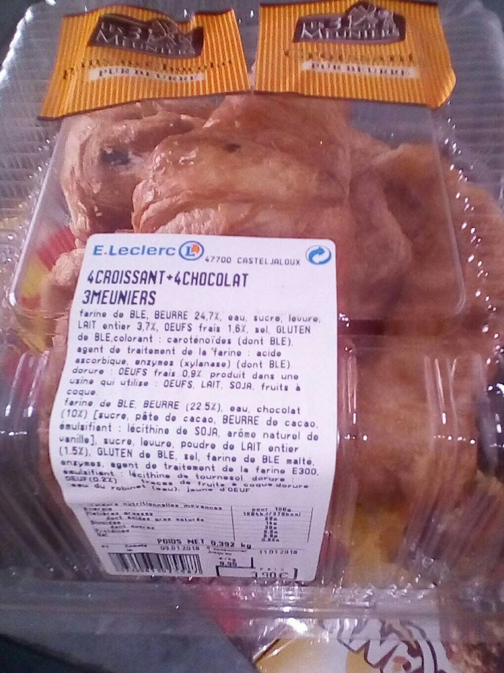 Les 3 Meunier 4 croissant 4 chocolat meunier packshot