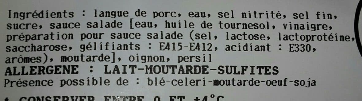 Open Food Facts Langue de porc packshot