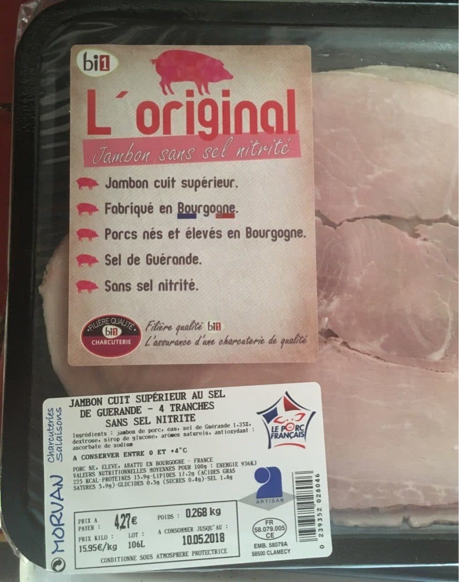 Bi1 L'Original Jambon Sans Sel Nitrité packshot