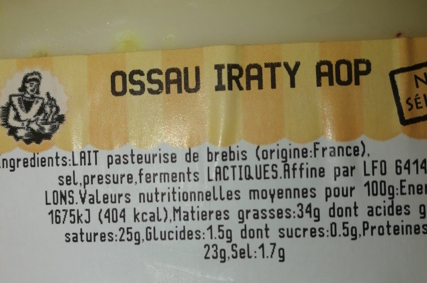 Open Food Facts Ossau iraty aop packshot