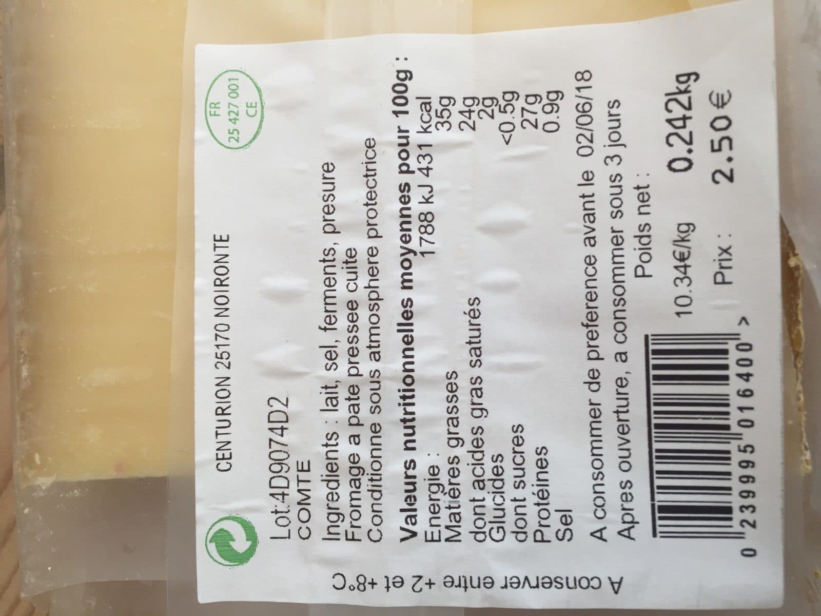 Comté Comté packshot