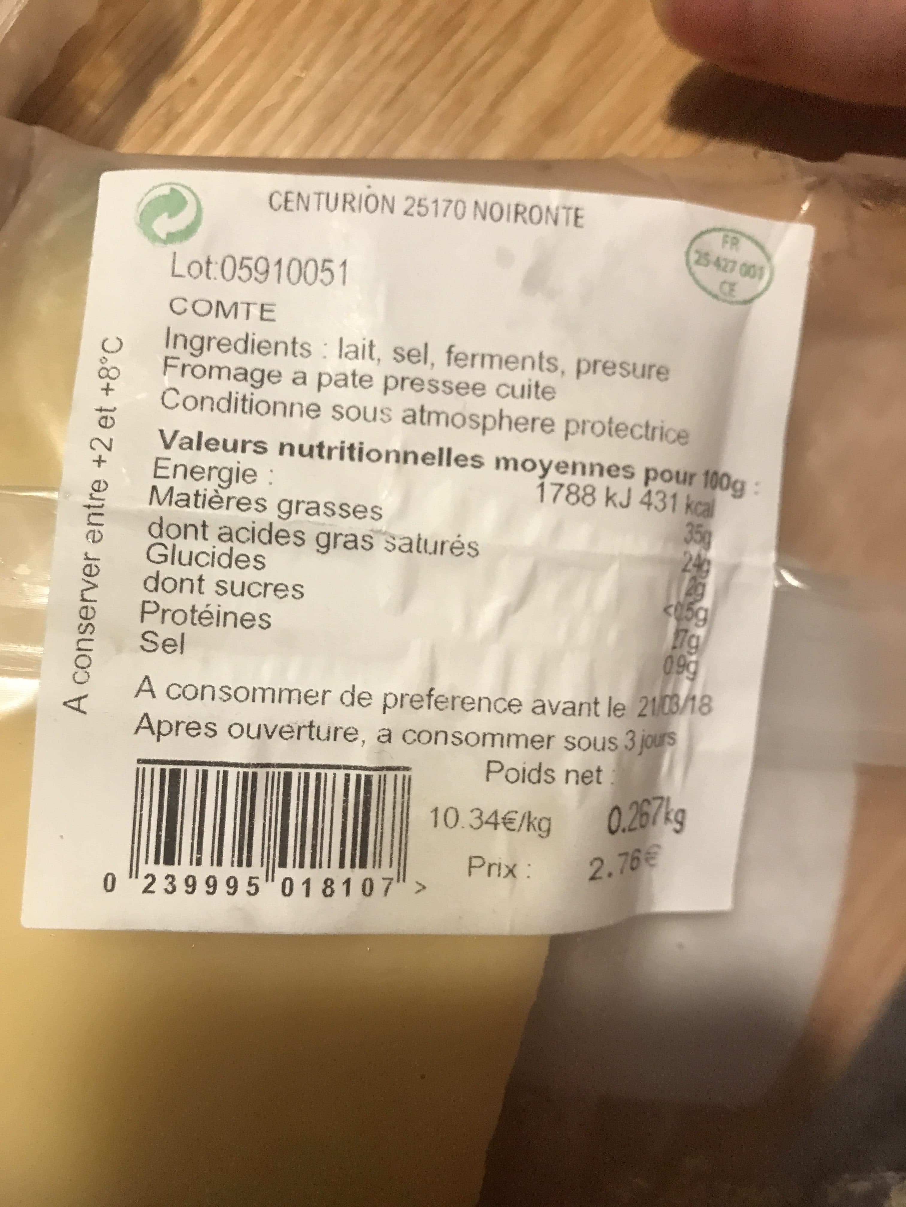 Comté Comté packshot