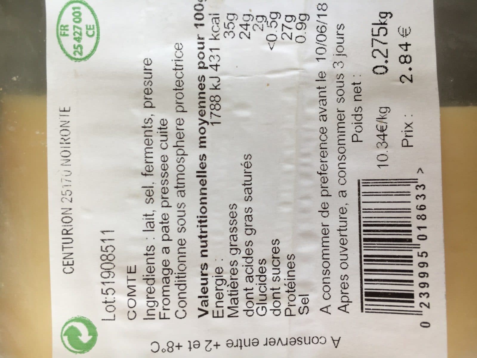 Open Food Facts COMTÉ packshot