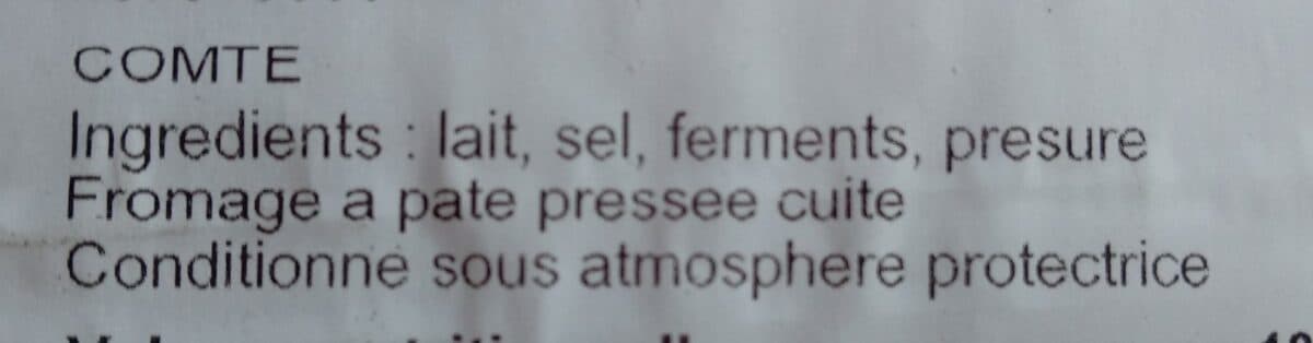 Open Food Facts Comté packshot