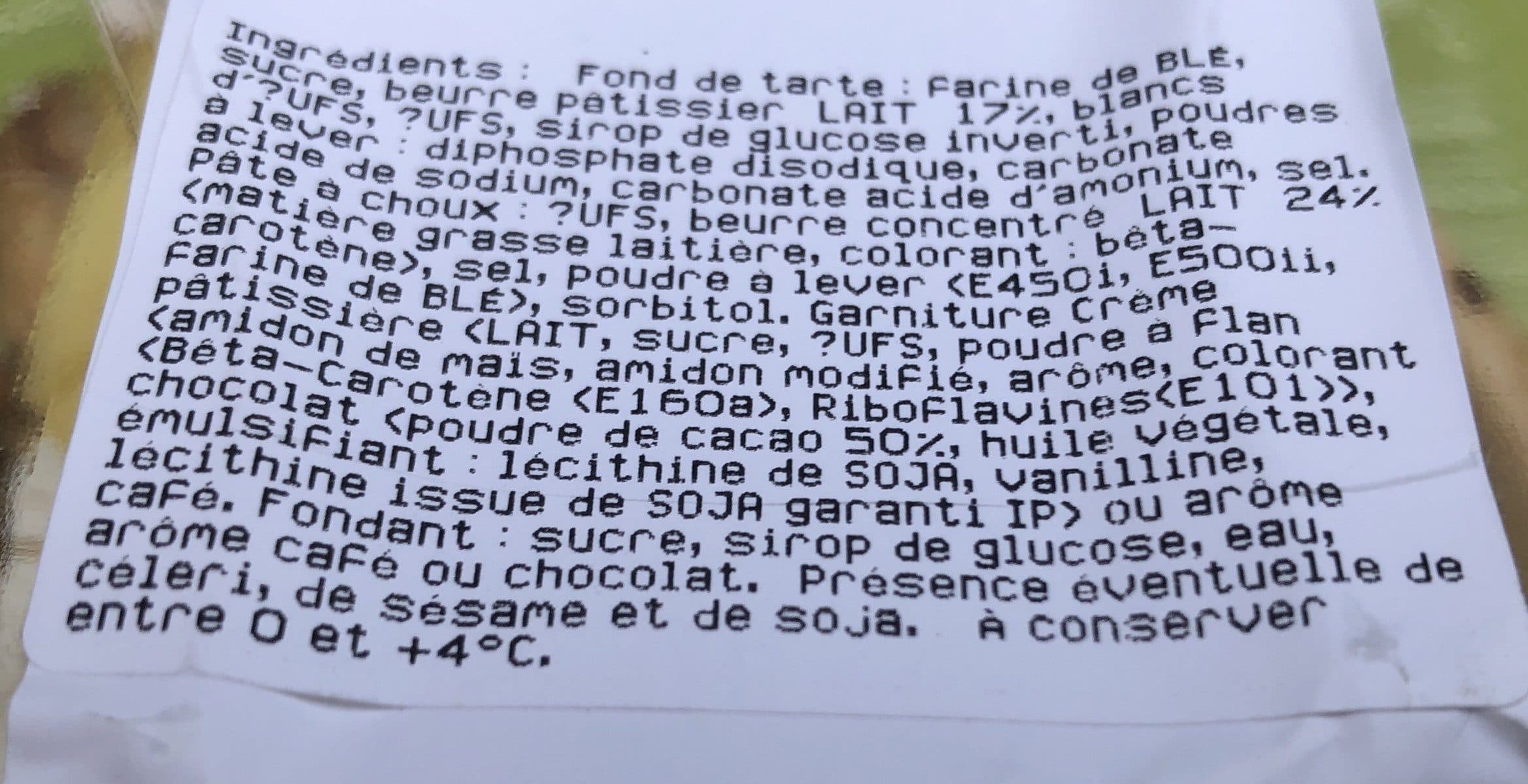 Open Food Facts Tarte religieuse cafe chocolat packshot