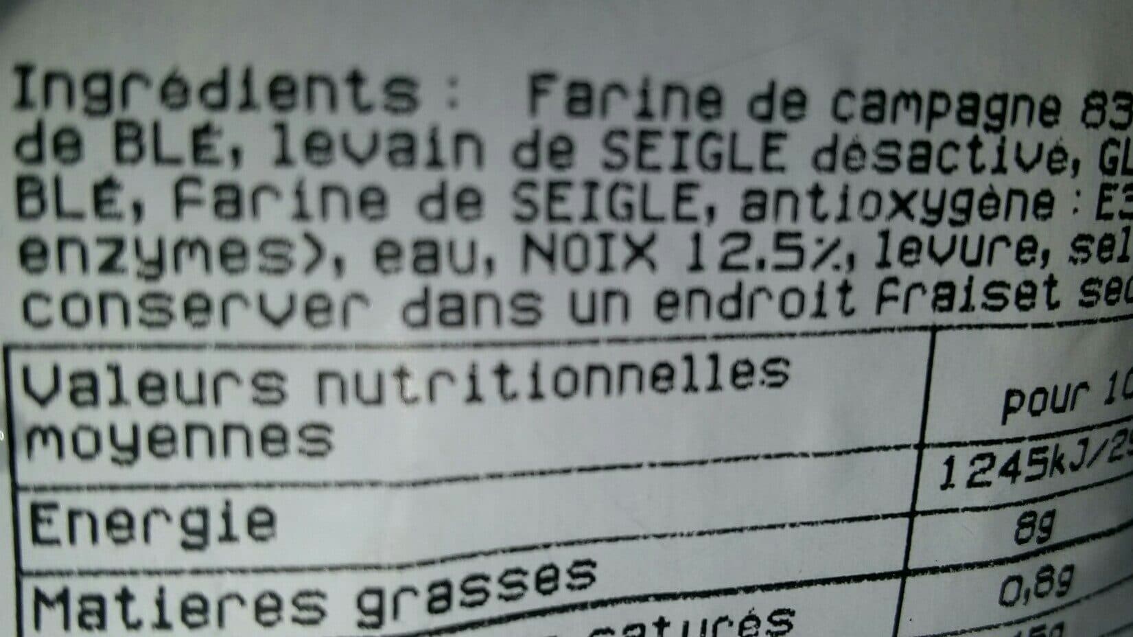Leclerc Pain aux noix packshot