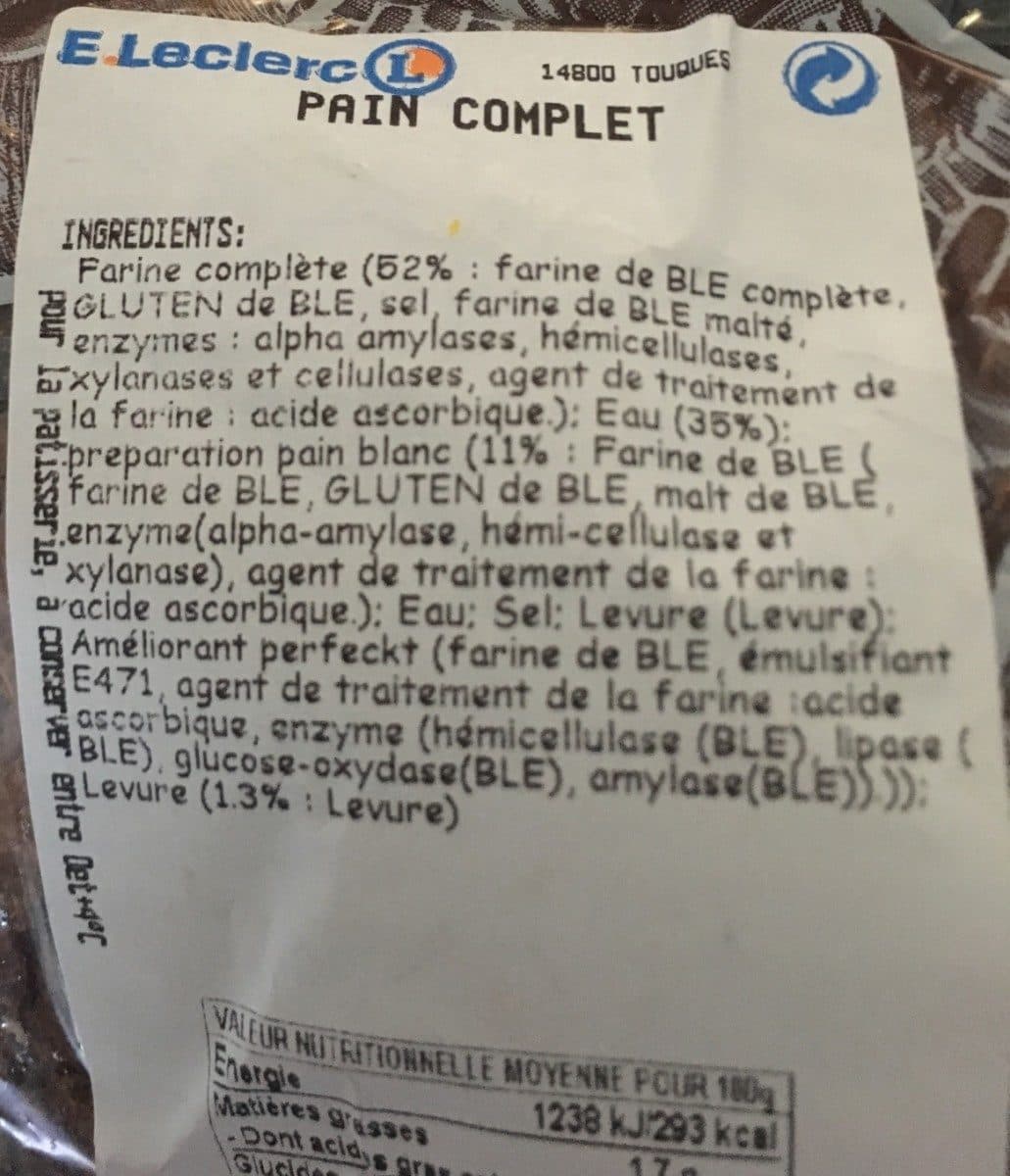 E.Leclerc Pain complet packshot