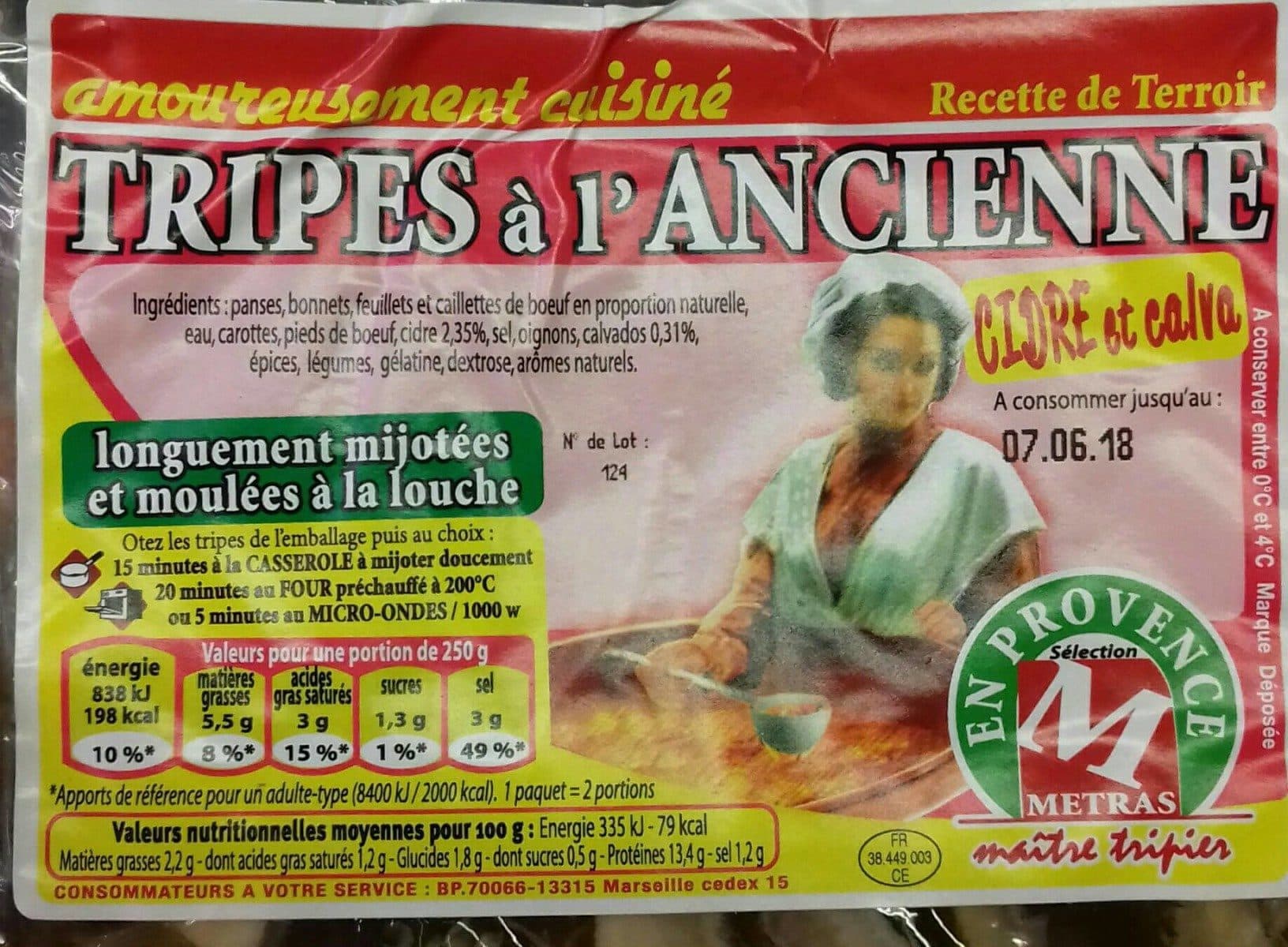 Open Food Facts Triples à l'ancienne packshot