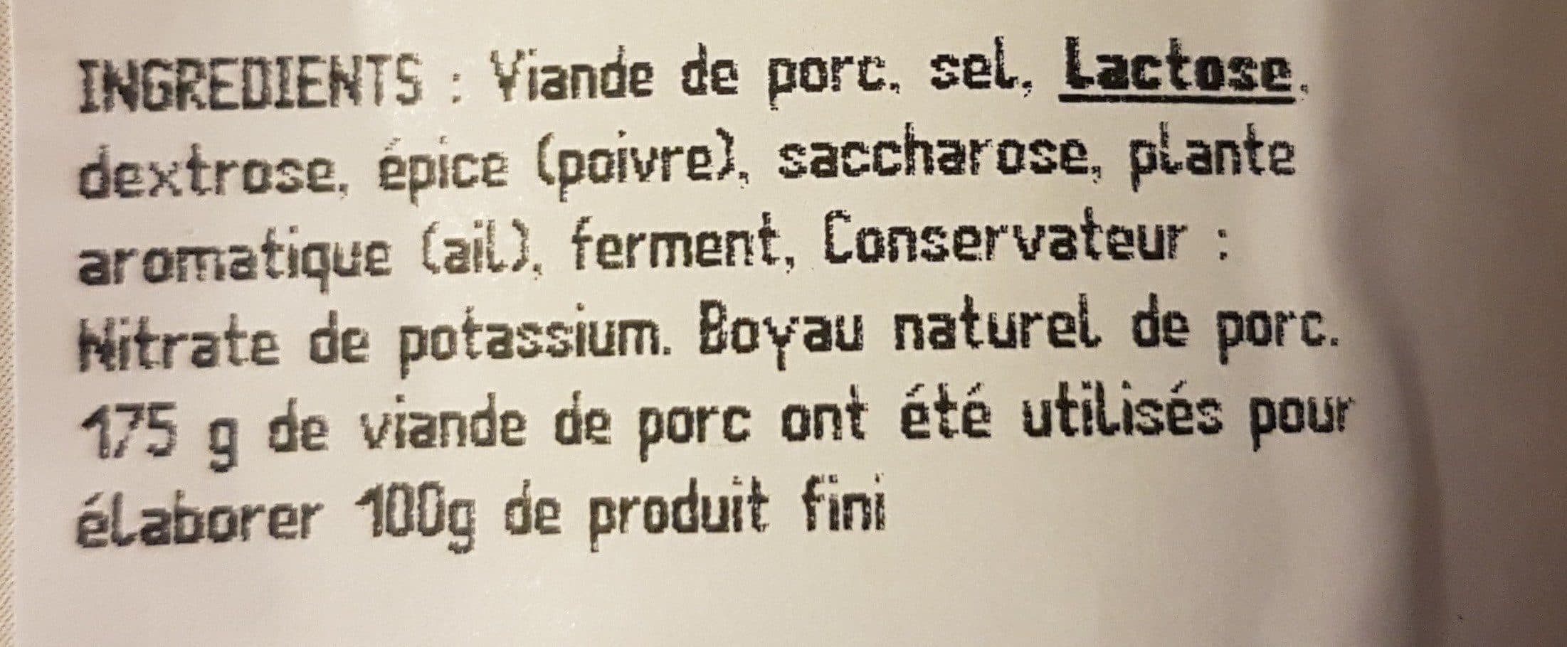 Open Food Facts Saucisson packshot