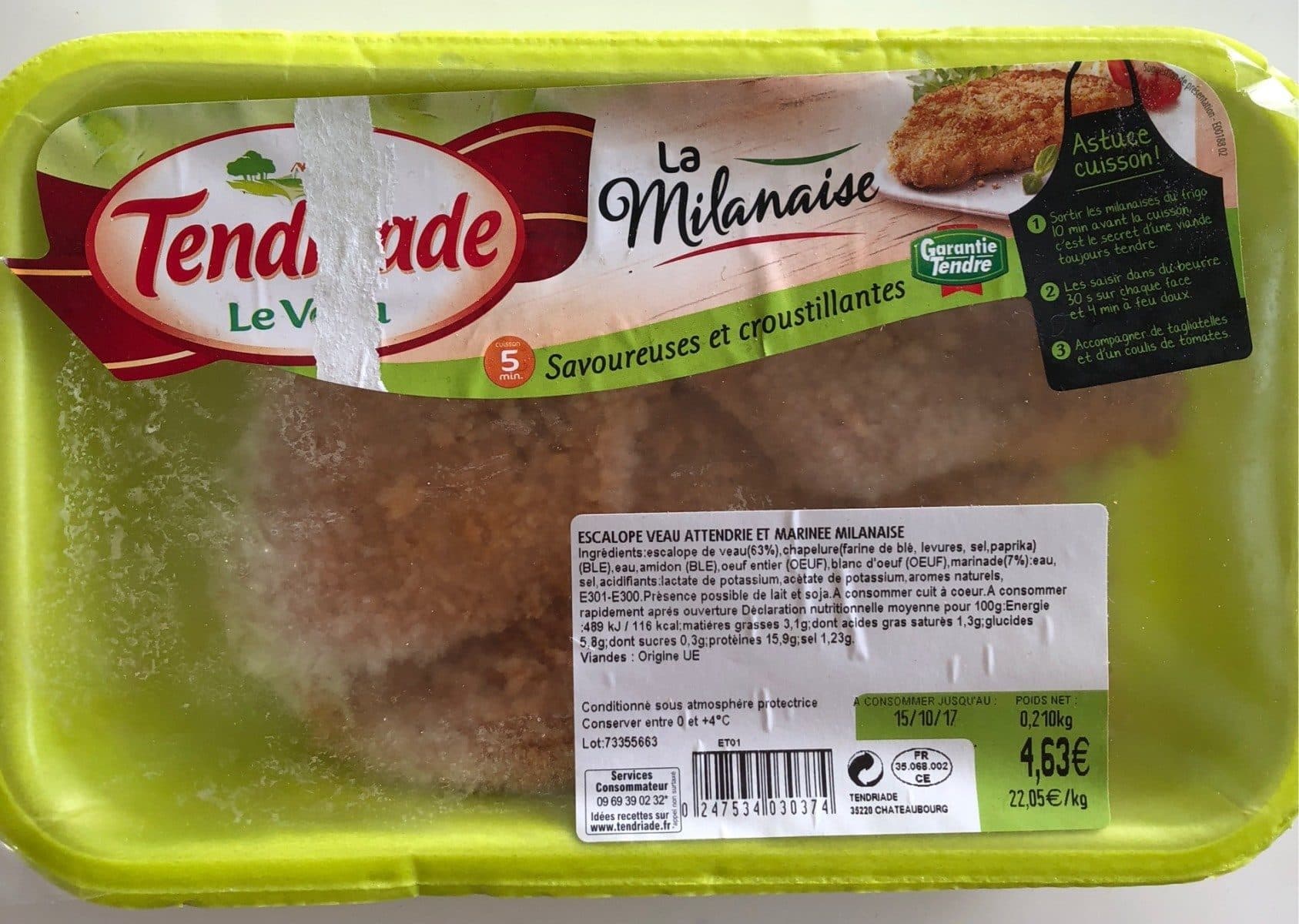 Tendriade La milanaise packshot