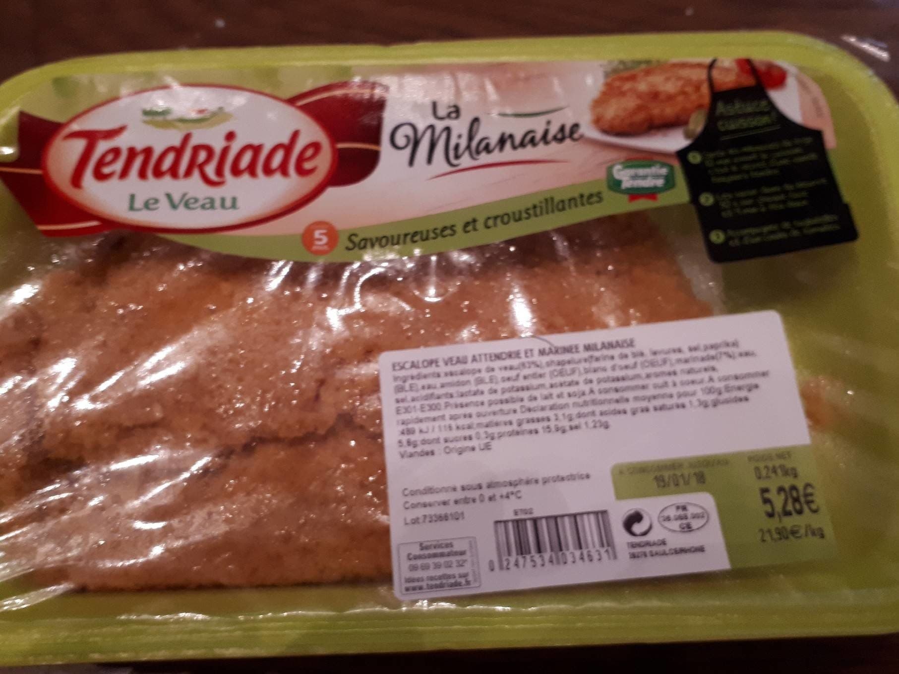 Tendriade La milanaise packshot