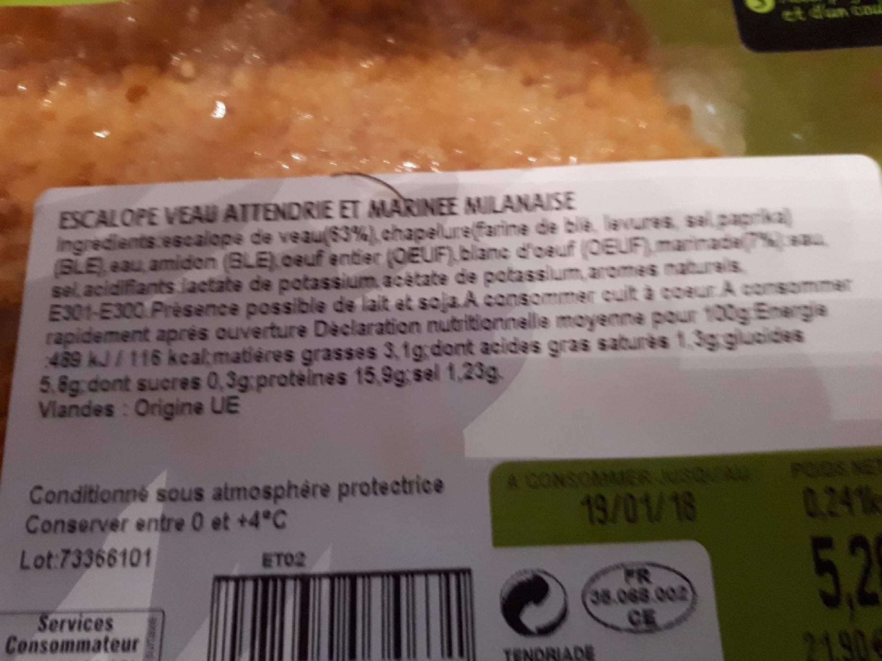 Tendriade La milanaise packshot