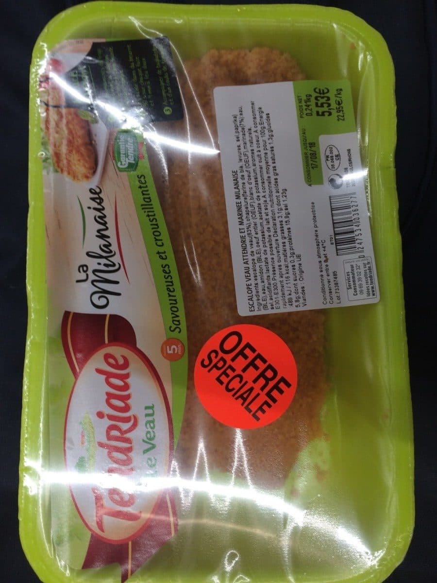 Open Food Facts La milanaise packshot