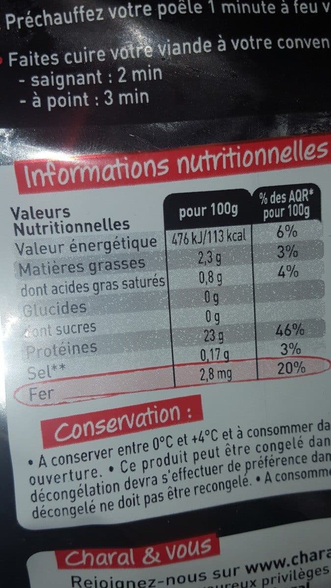 Charal Chateaubriands packshot