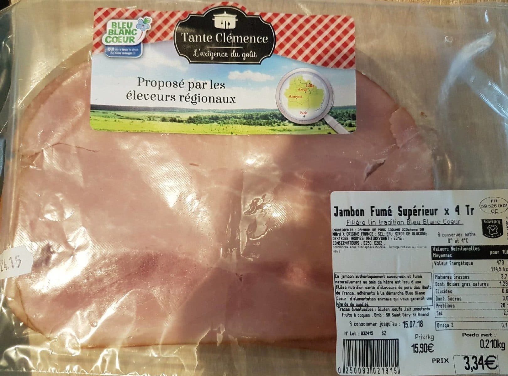 Open Food Facts Jambon fume packshot