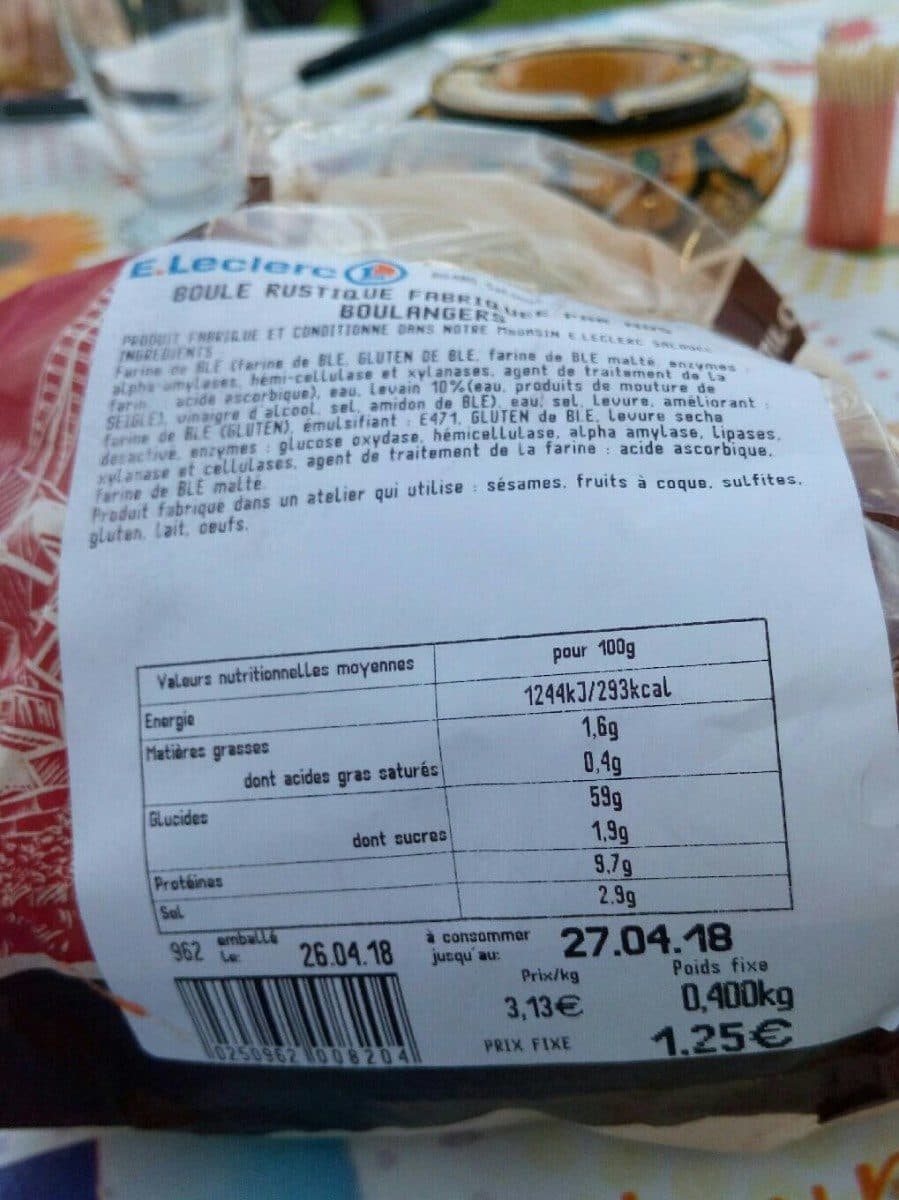 Open Food Facts Boule rustique packshot