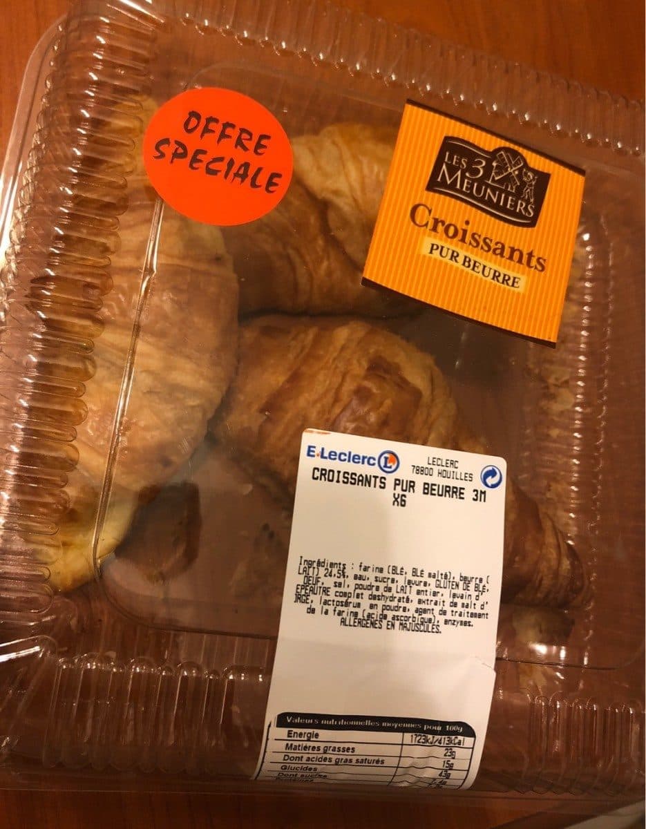 Les 3 Meuniers Croissants pur beurre packshot