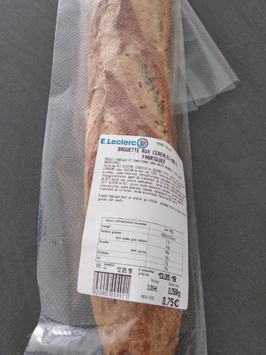 Open Food Facts Baguette aux céréales malte packshot