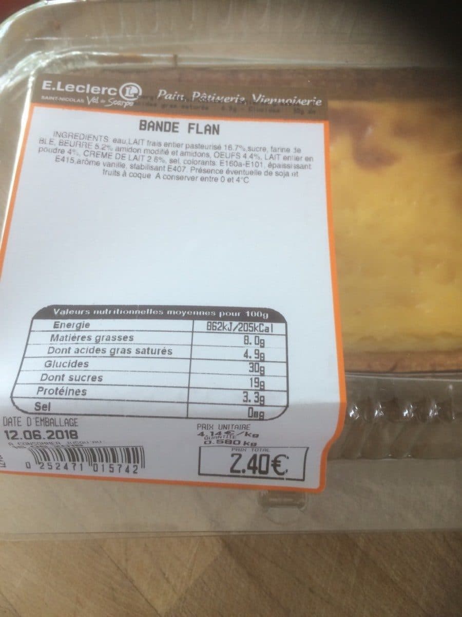 Open Food Facts Bande flan packshot