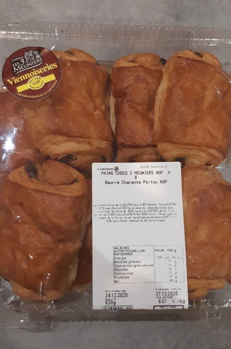 Open Food Facts Pains choco 3 meuniers aop packshot