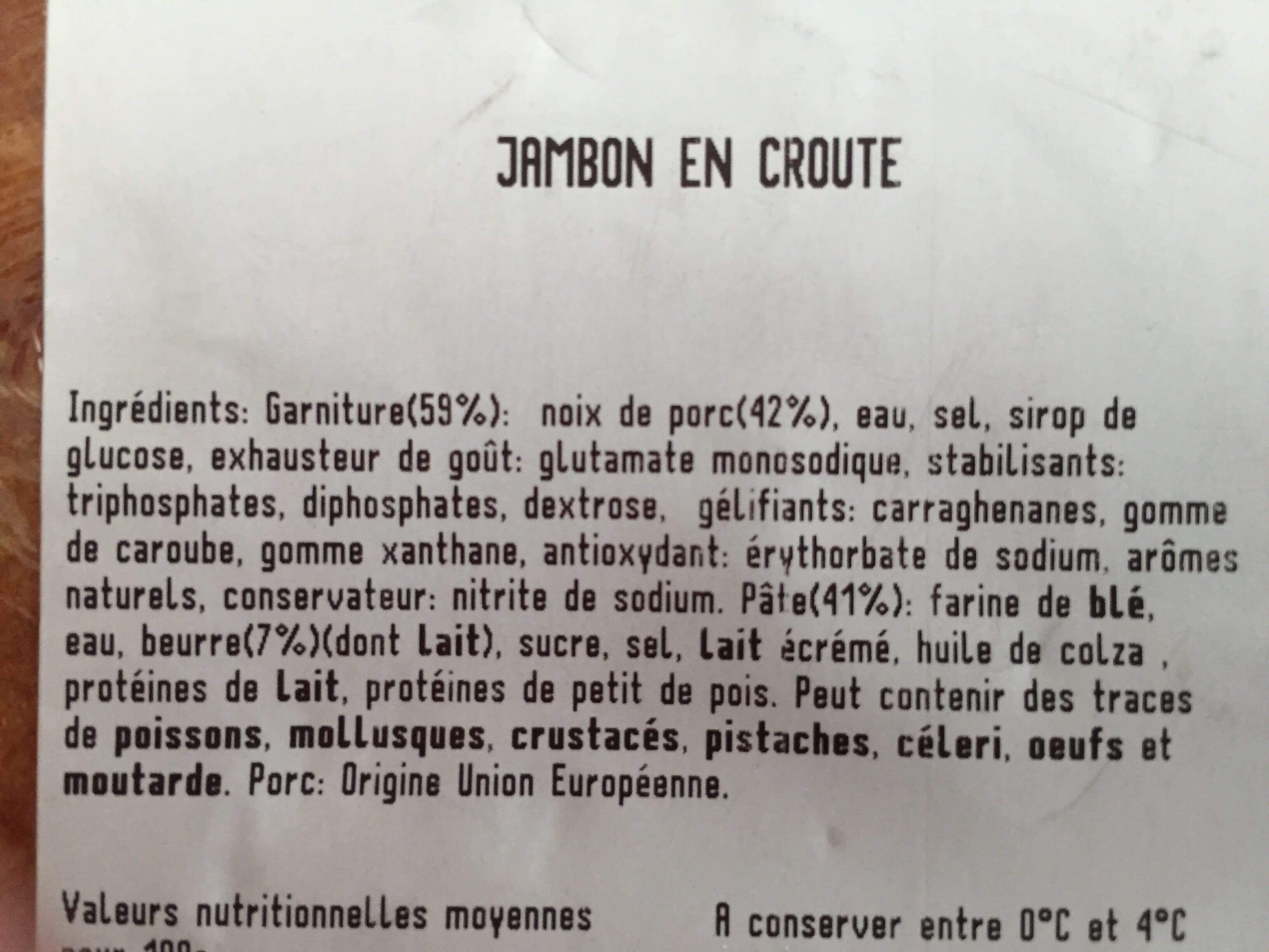 Tempé Jambon en croute packshot