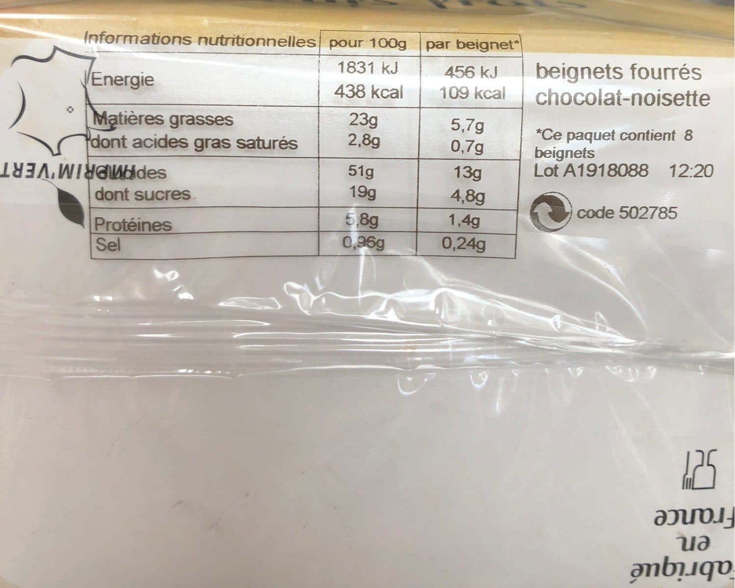 Open Food Facts P'tits Beignets choco-noisette packshot