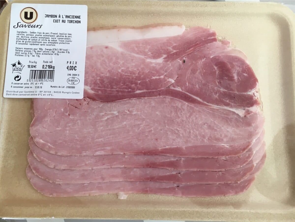U Jambon à l'ancienne cuit au torchon packshot