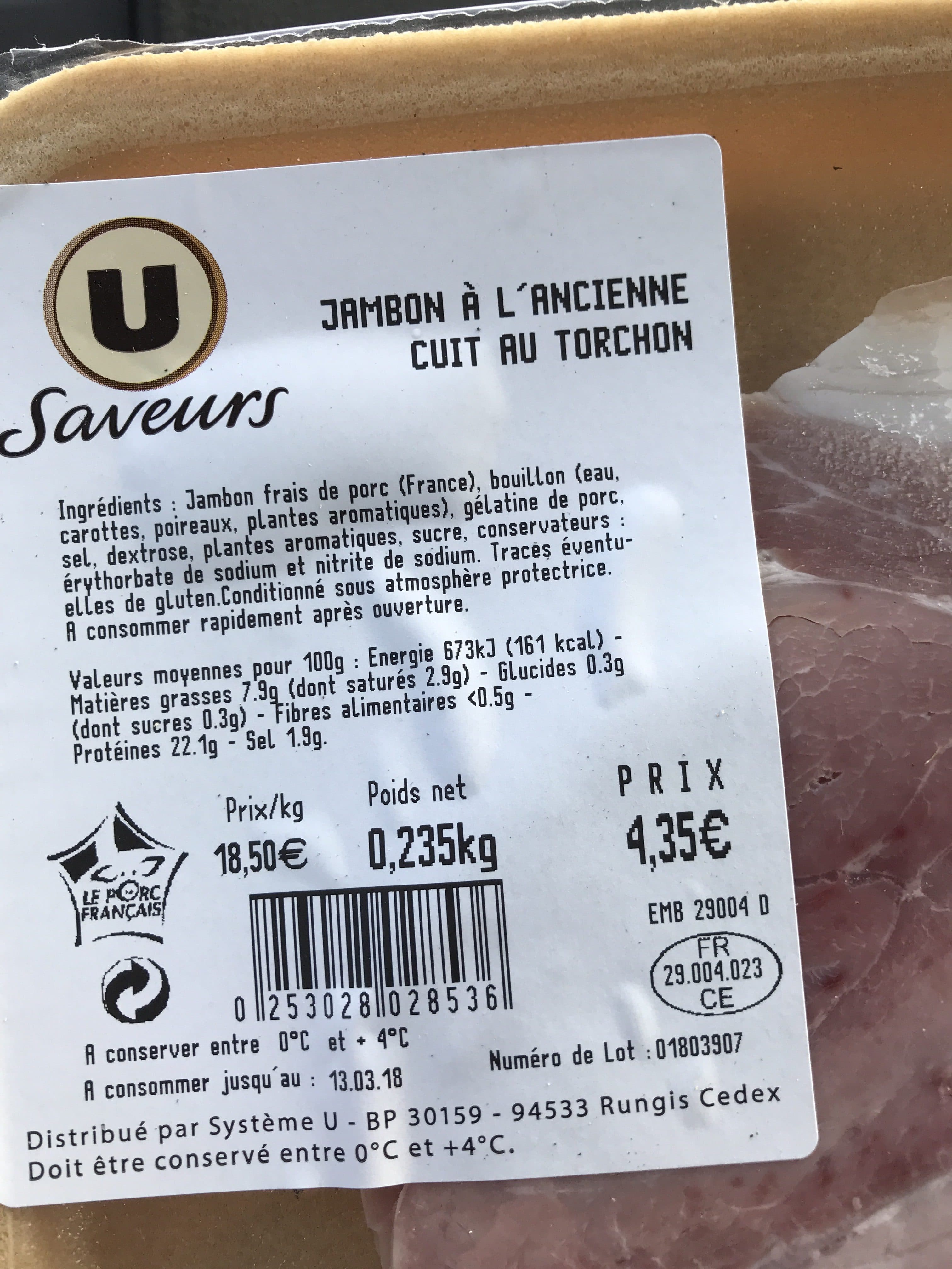 U Jambon a l’ancienne suit au torchon packshot