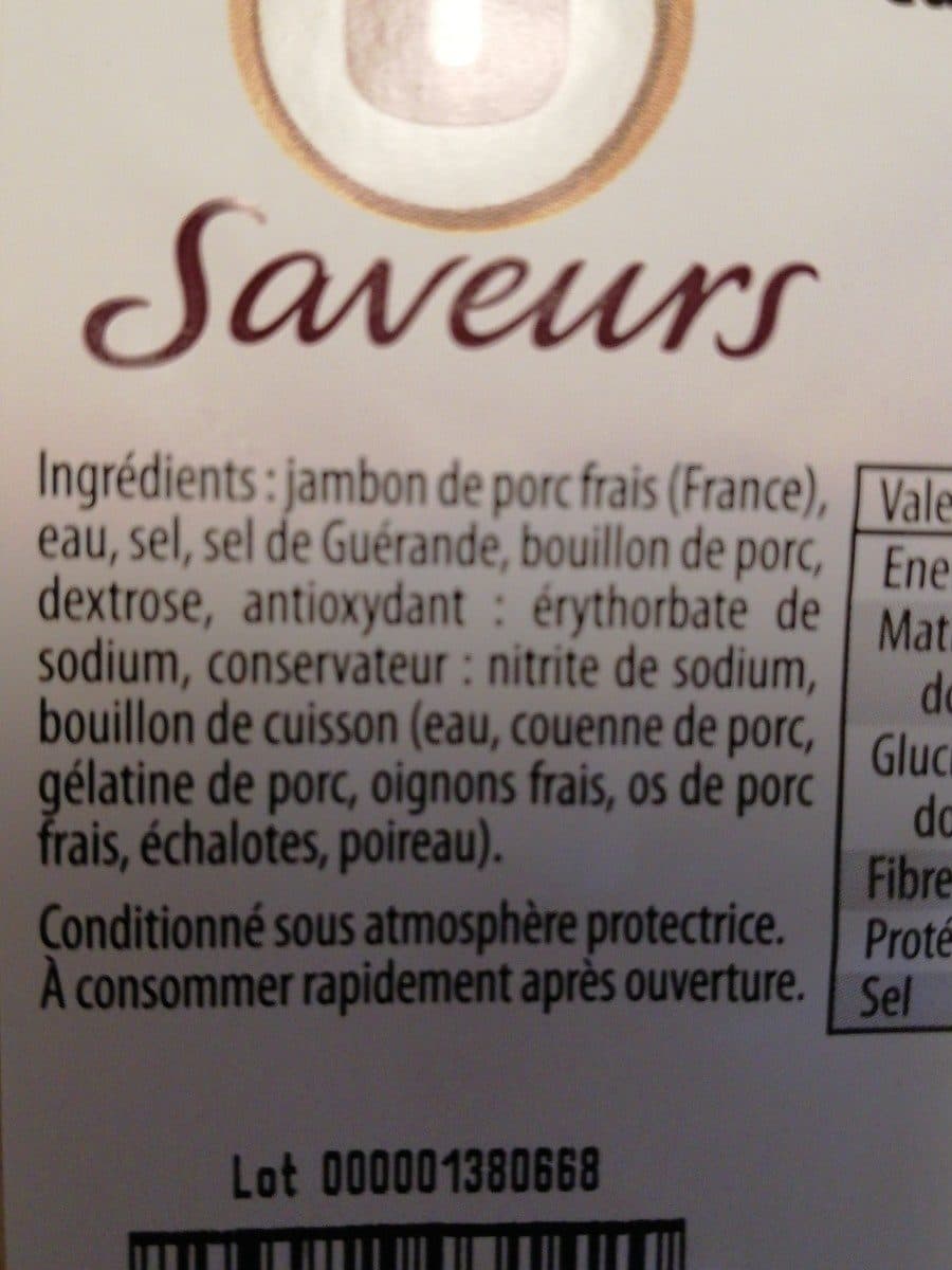U Saveurs Jambon à l'ancienne packshot