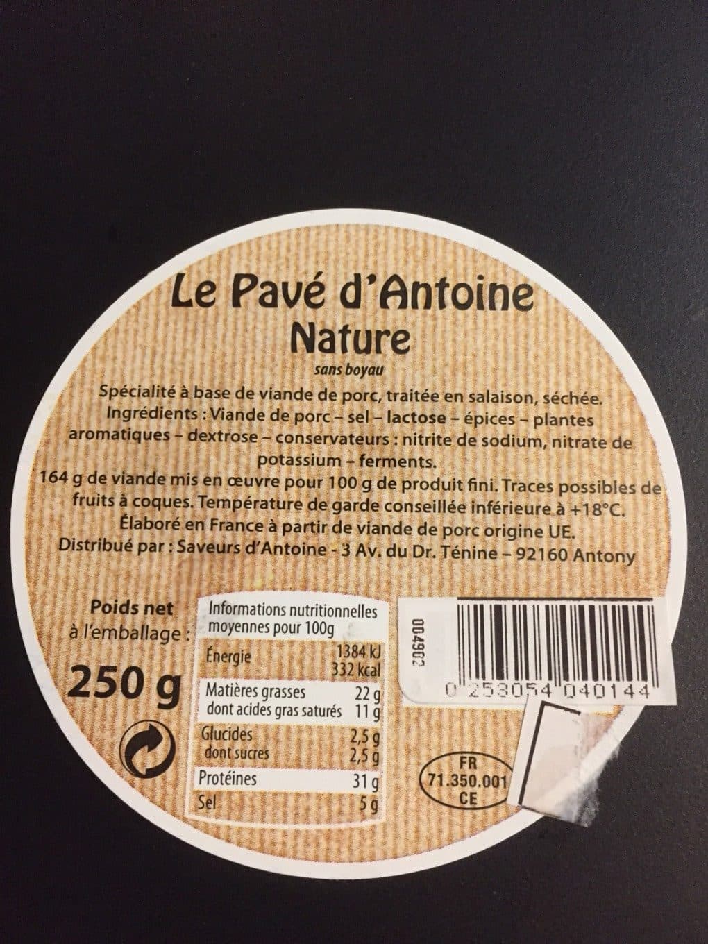Le Pavé D'Antoine Le pavé d'Antoine packshot