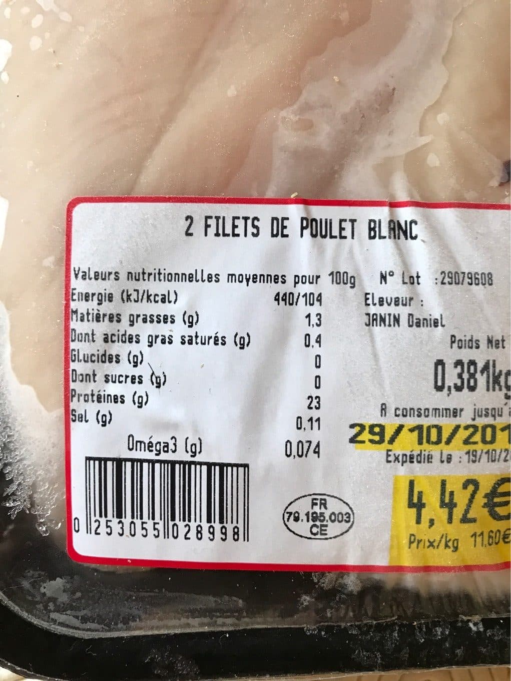 U Filets de poulet packshot