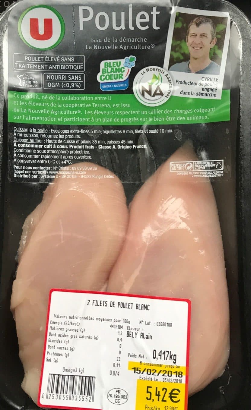 U Filet de poulet packshot