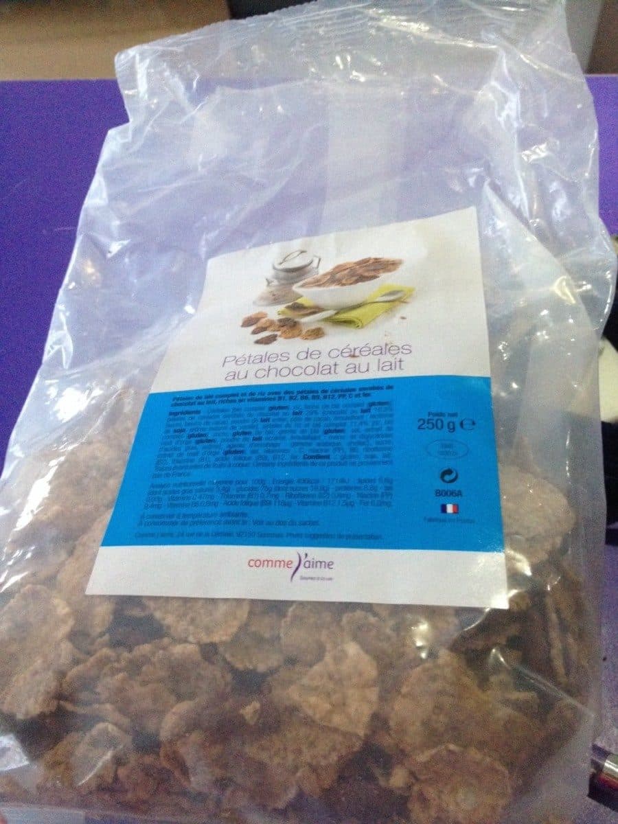 Comme j'aime Petales cereales chocolar packshot