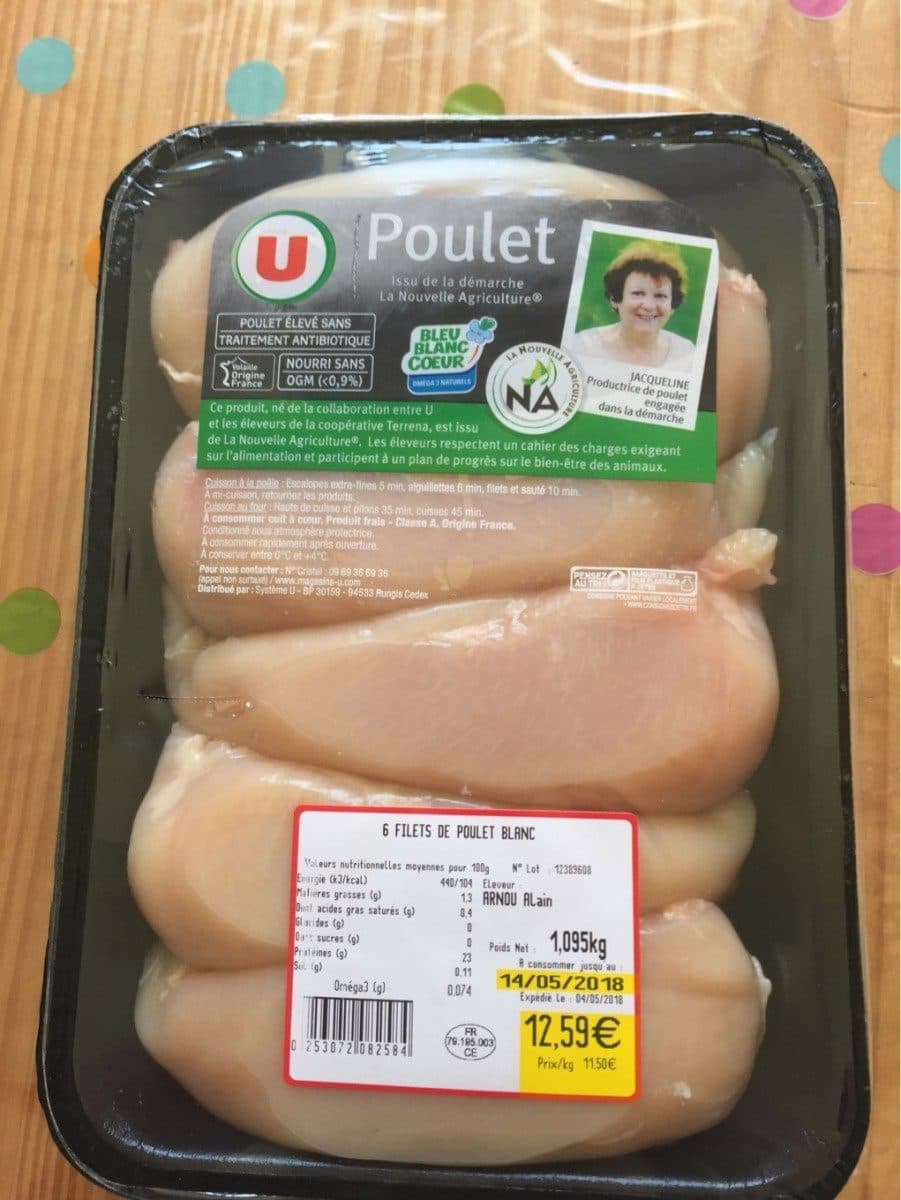 Open Food Facts Filets de poulet blanc packshot