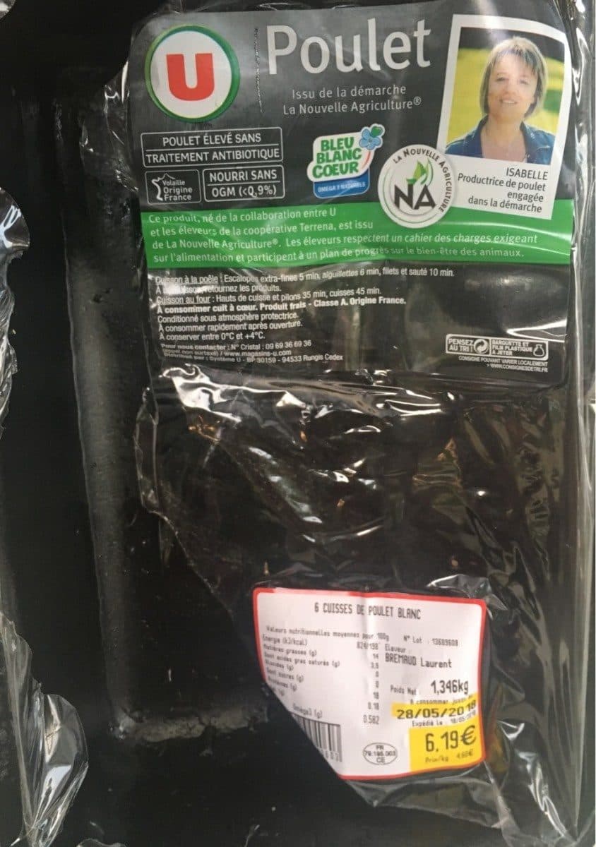 U Cuisse de poulet blanc packshot