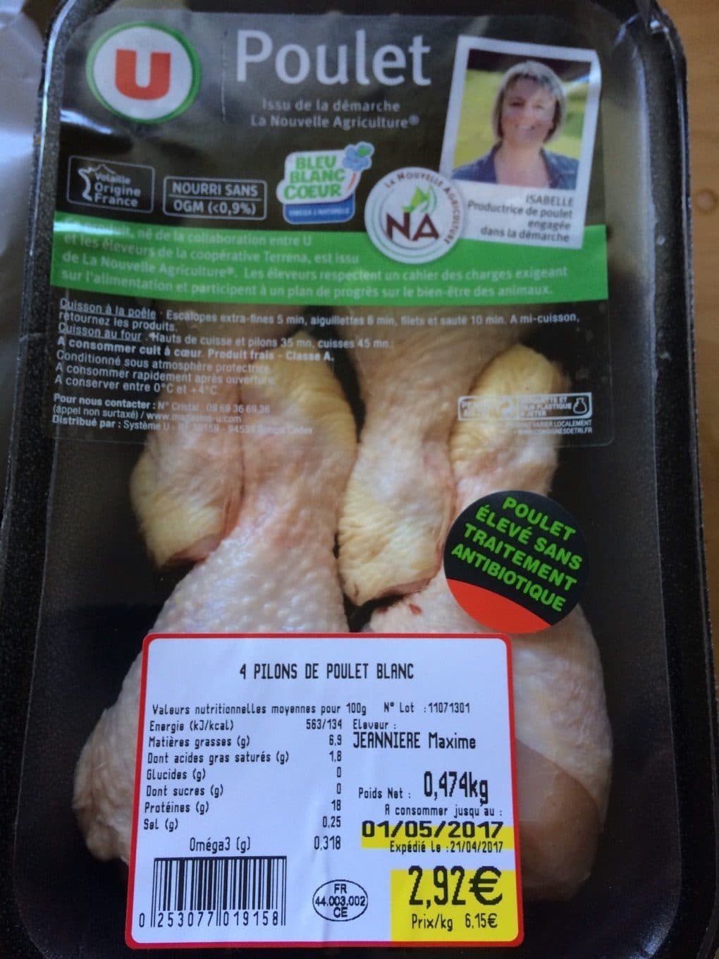 U Pilons de poulet packshot