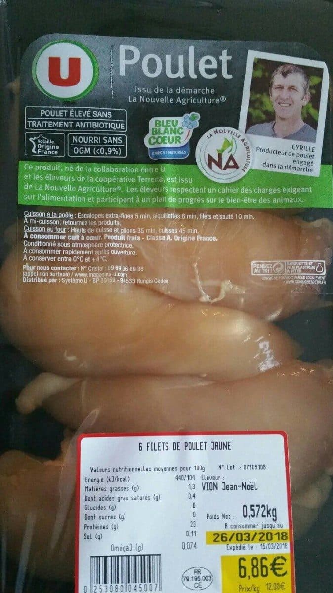 Open Food Facts Poulet packshot