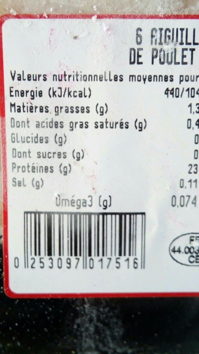 Open Food Facts Aiguillettes de poulet packshot