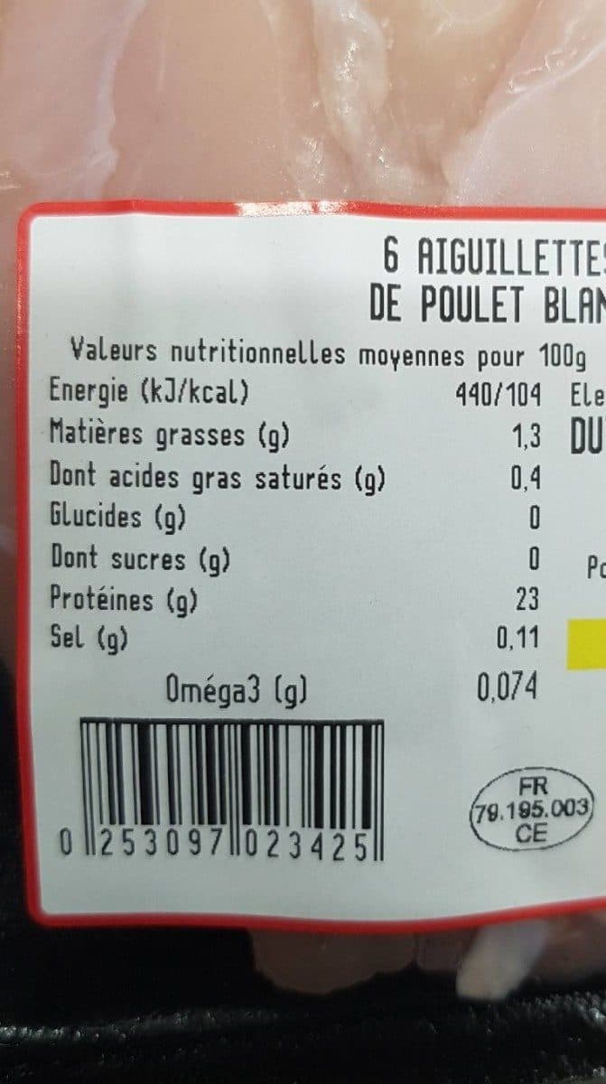 Open Food Facts Poulet aiguillettes packshot