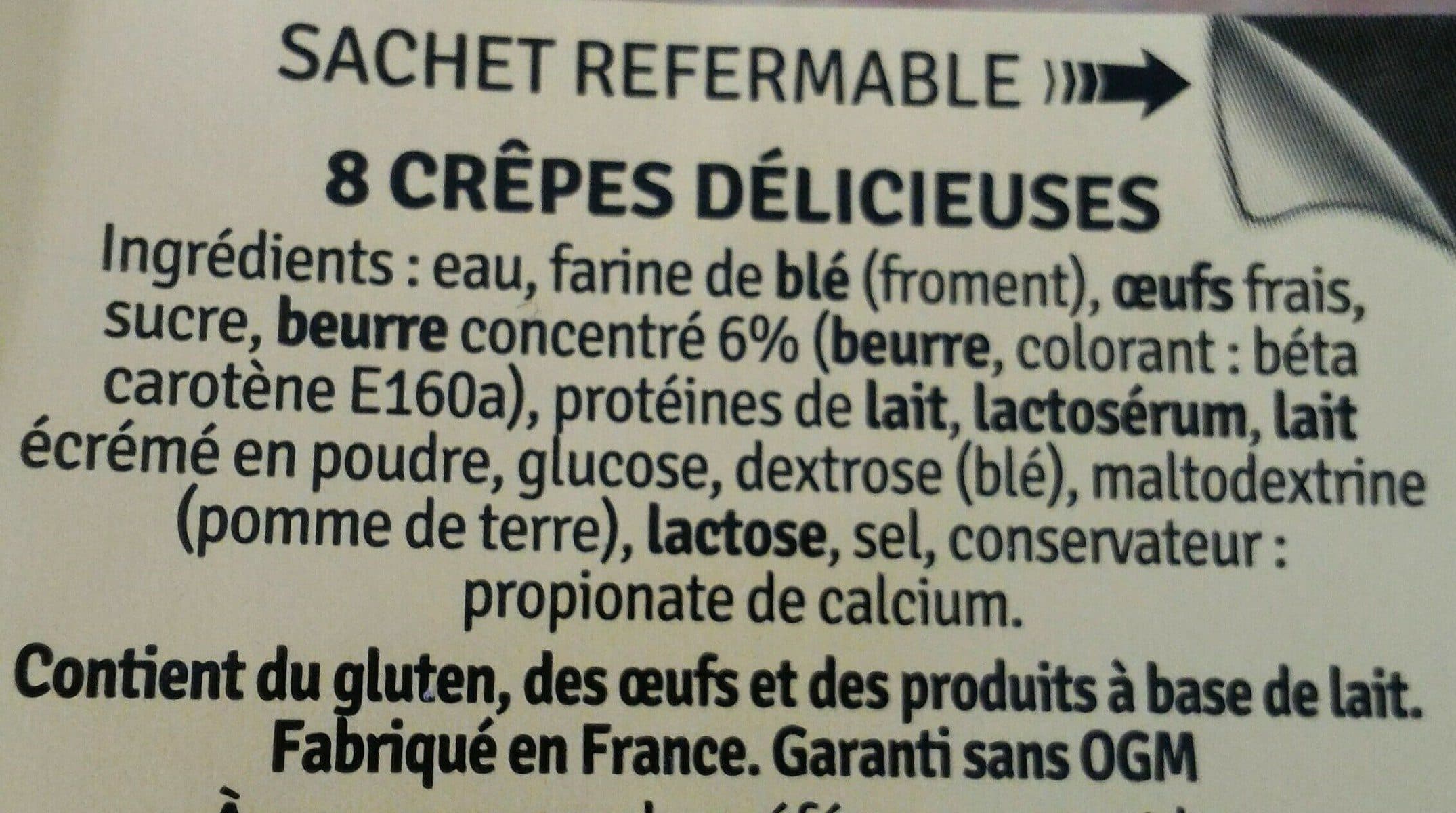Open Food Facts 8 crêpes délicieuses packshot