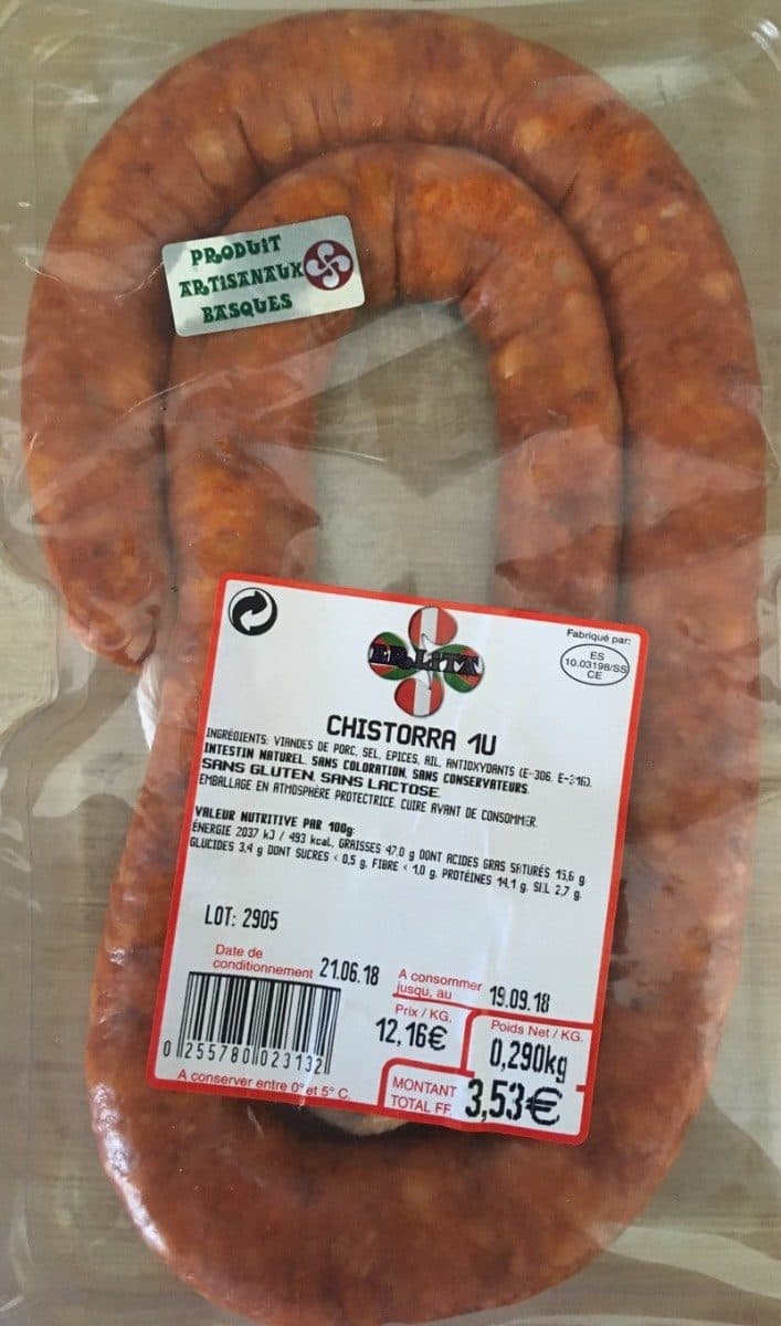 Open Food Facts Chistorra 1u packshot