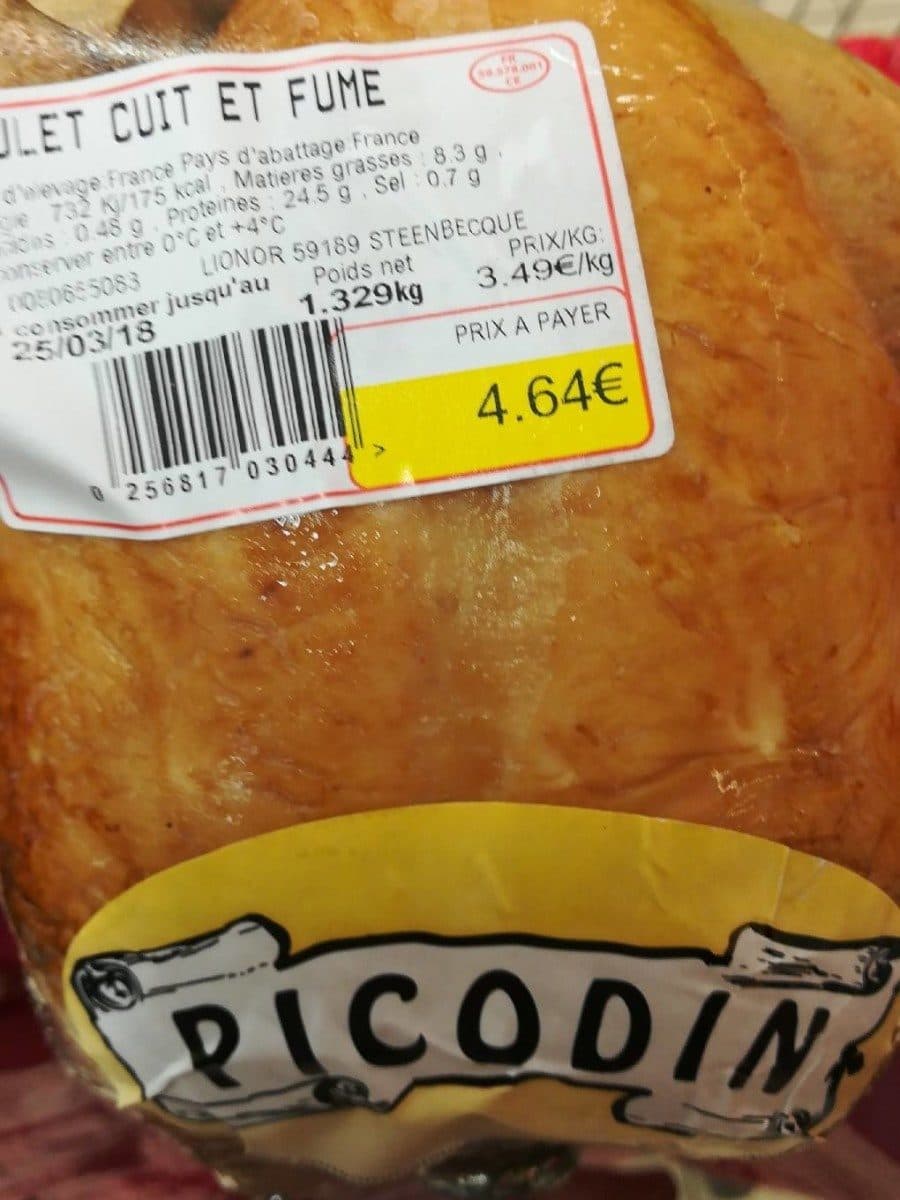Open Food Facts Poulet fumé packshot
