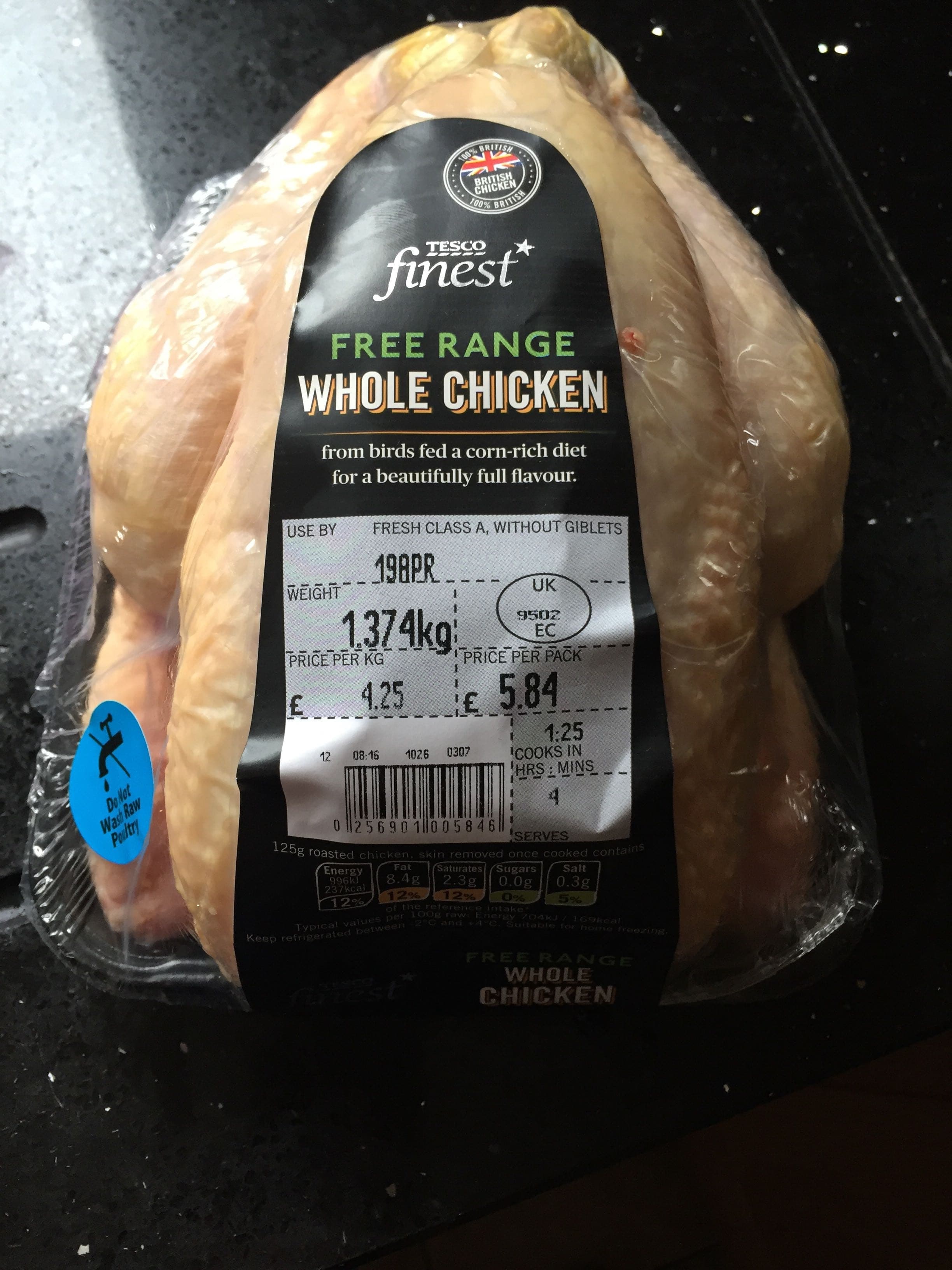 Tesco finest Free Range Whole Chicken packshot