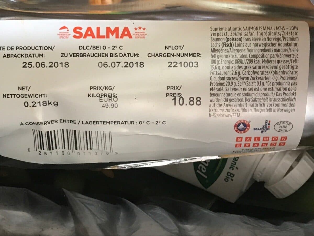 Open Food Facts Saumon frais packshot